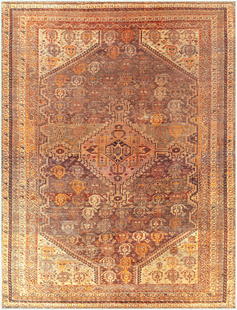 Amelie Machine Woven Rug — Brown/Burnt Orange Livabliss Runner Rug