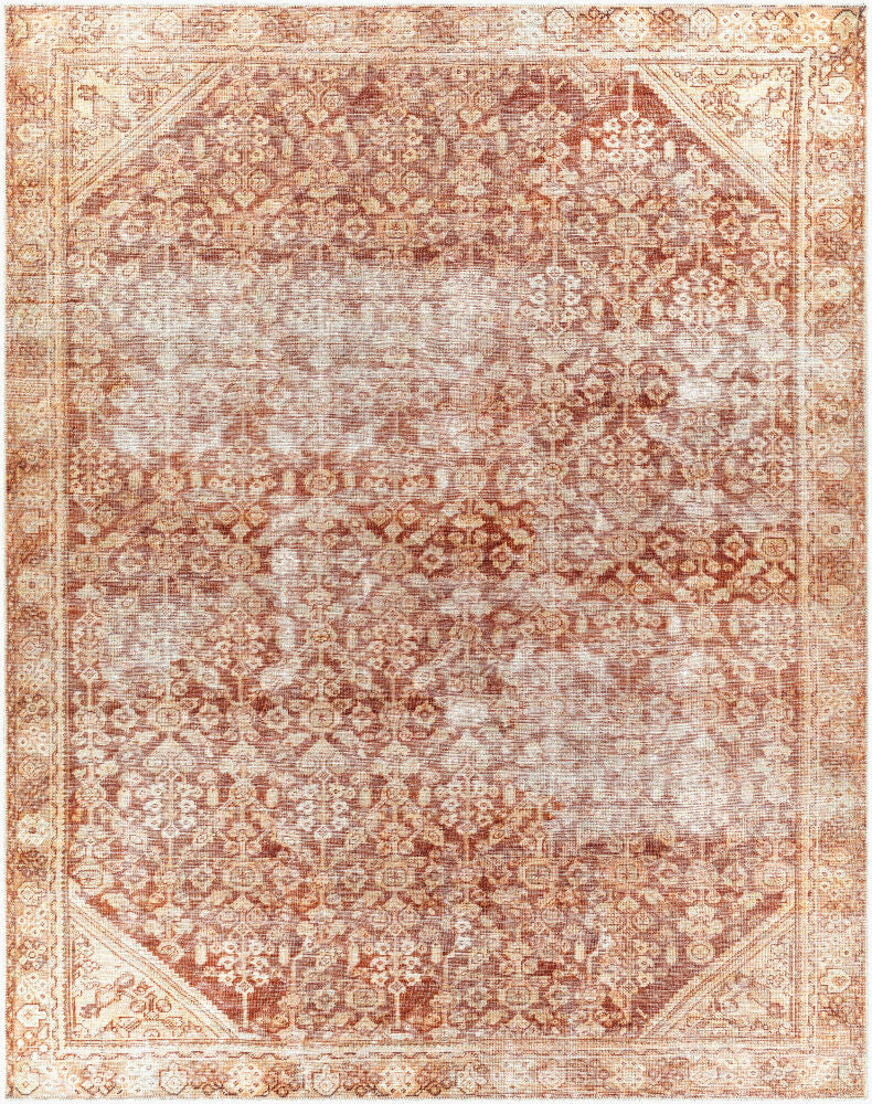 Amelie Machine Woven Rug — Brown/Light Beige Livabliss Area Rug