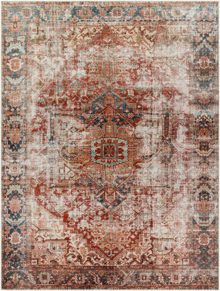 Amelie Machine Woven Rug — Burgandy/Charcoal