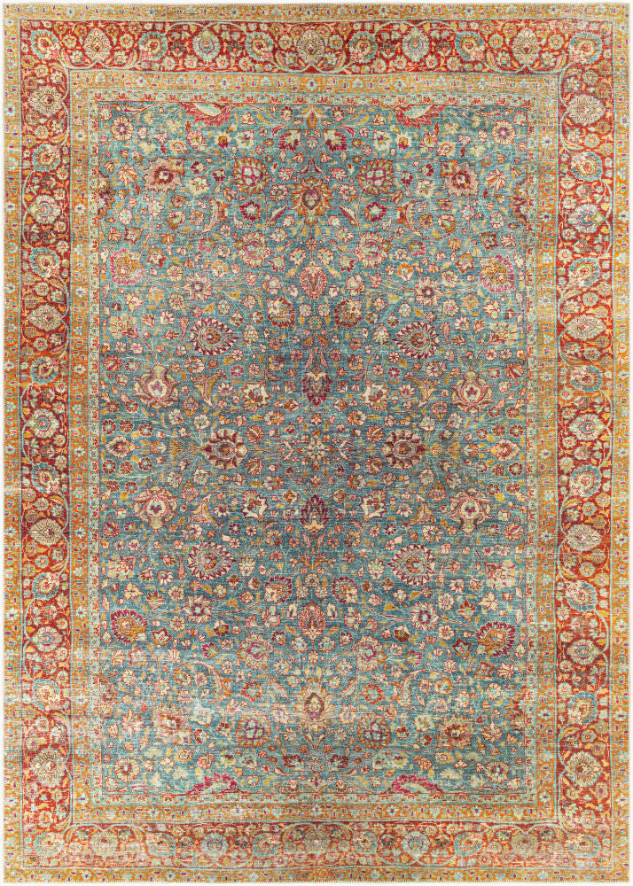 Amelie Machine Woven Rug — Brown/Burgandy