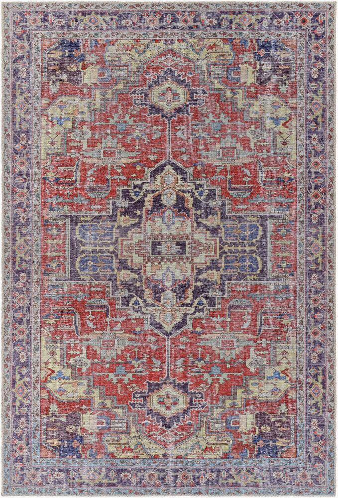 Amelie Machine Woven Rug — Burgandy/Dark Purple Livabliss Area Rug