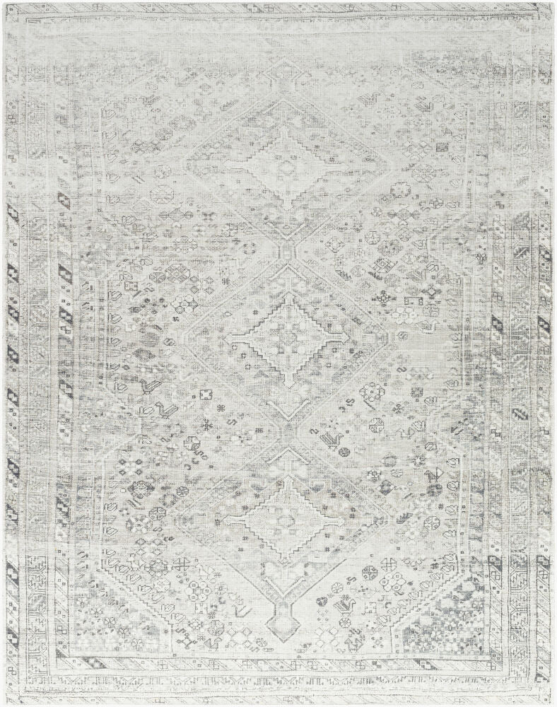 Amelie Machine Woven Rug — Charcoal/Light Brown Livabliss Area Rug