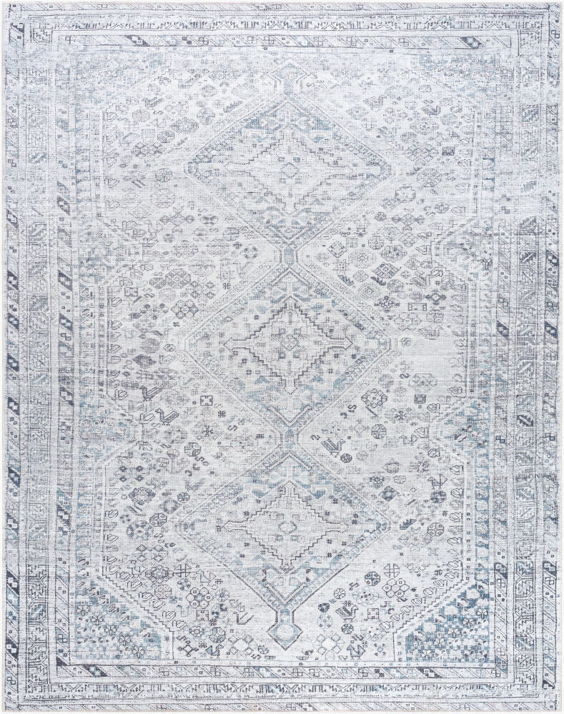 Amelie Machine Woven Rug — Charcoal/Dark Brown Livabliss Area Rug