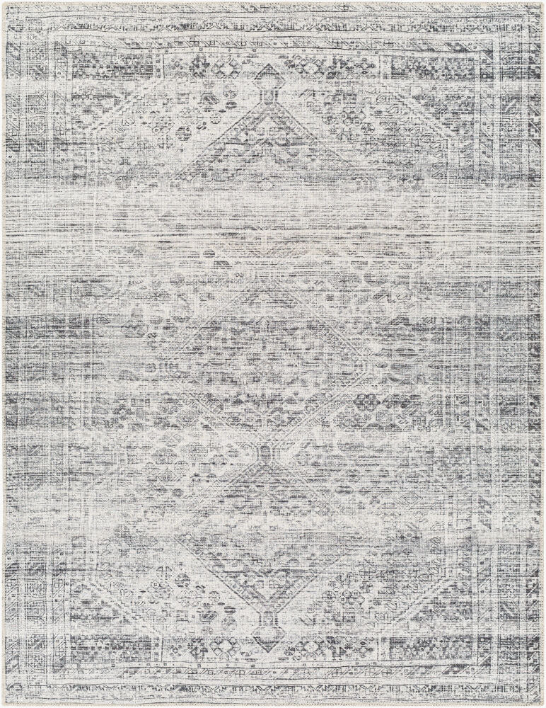 Amelie Machine Woven Rug — Charcoal/Dark Brown