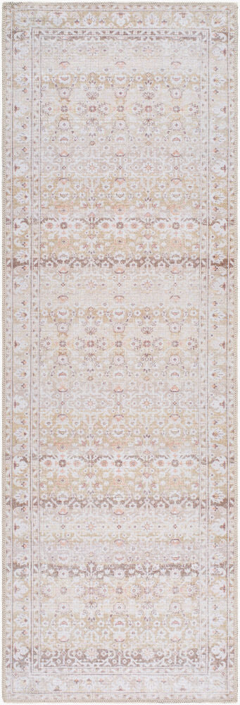 Amelie Machine Woven Rug — Camel/Cream