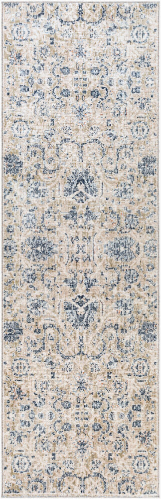 Amore Machine Woven Rug — Cream/Denim Livabliss Area Rug