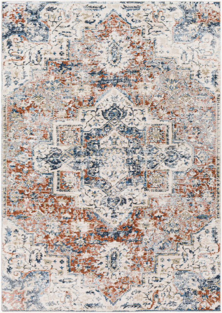 Amore Machine Woven Rug — Cream/Denim Livabliss Runner Rug