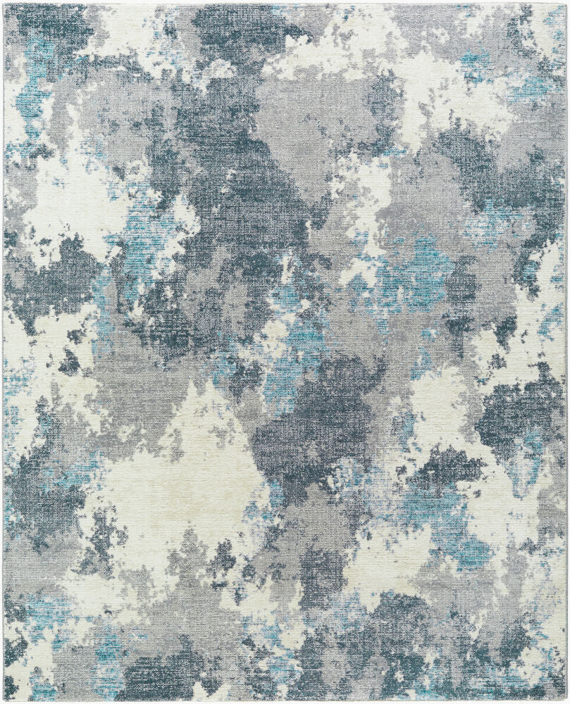Amore Machine Woven Rug — Dark Blue/Deep Teal