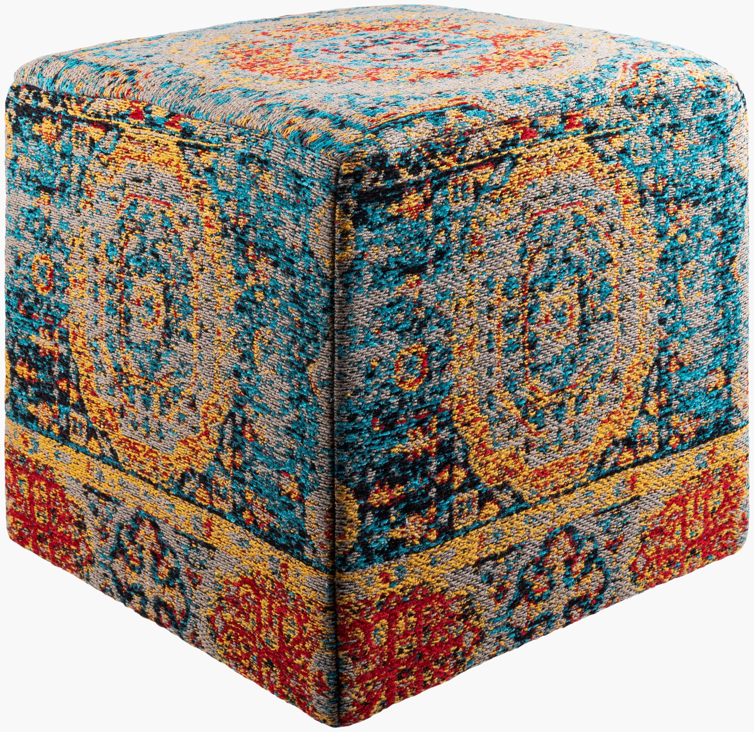 Amsterdam Ottoman — Black/Blue