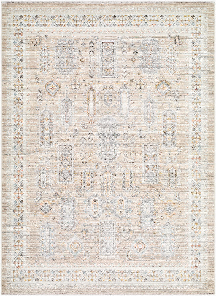 Amir Machine Woven Rug — Beige/Cream Livabliss Area Rug