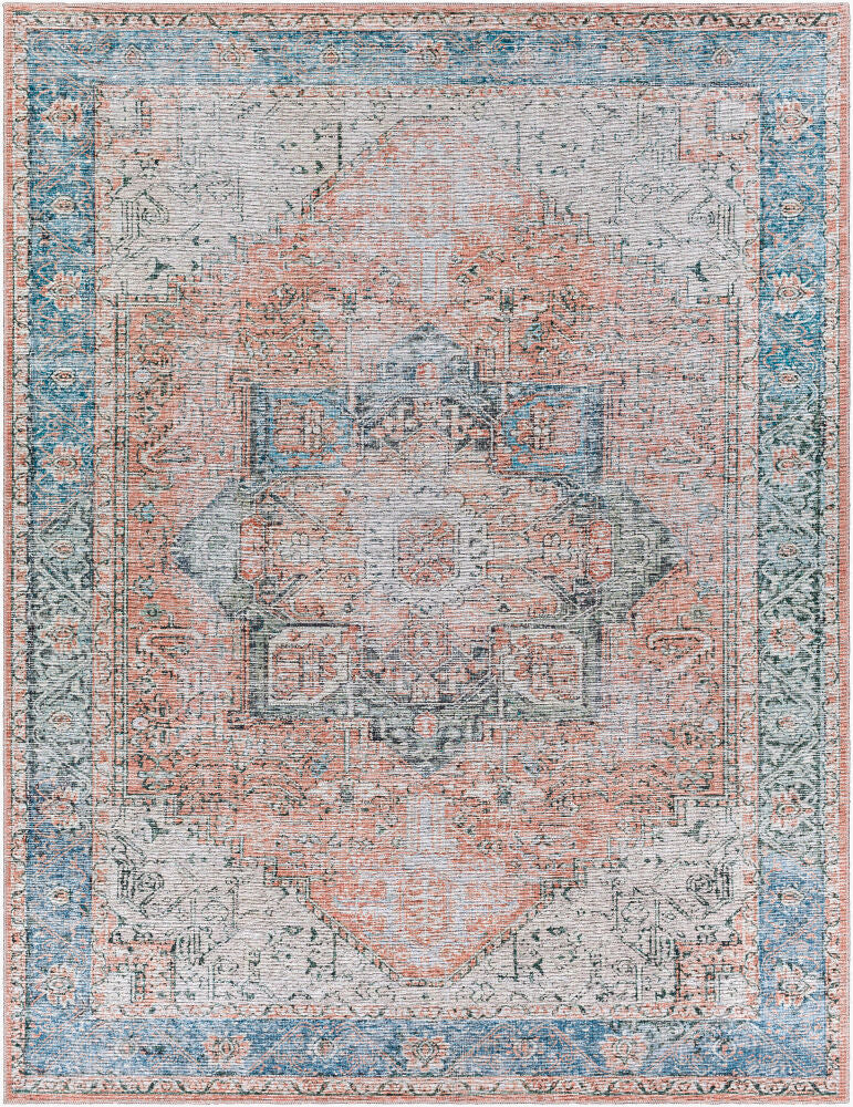 Atlanta Machine Woven Rug — Blue/Brown Livabliss Runner Rug