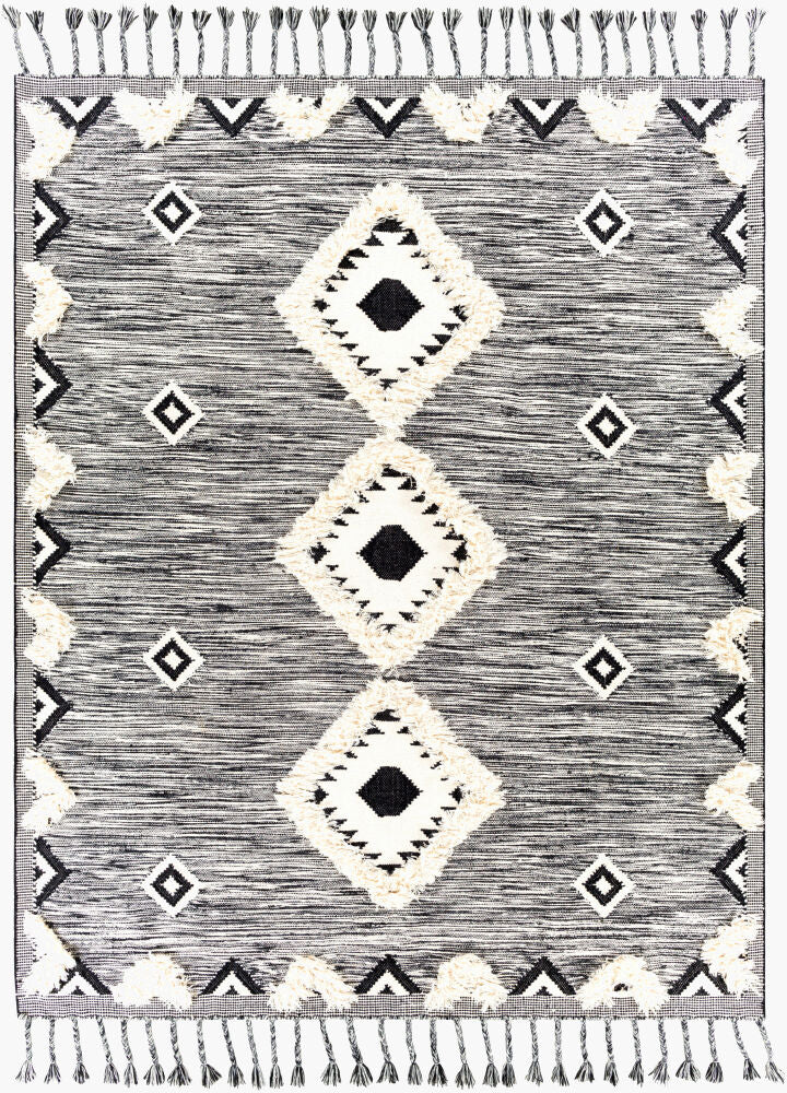 Apache Handmade Rug — Black/Cream Livabliss Area Rug