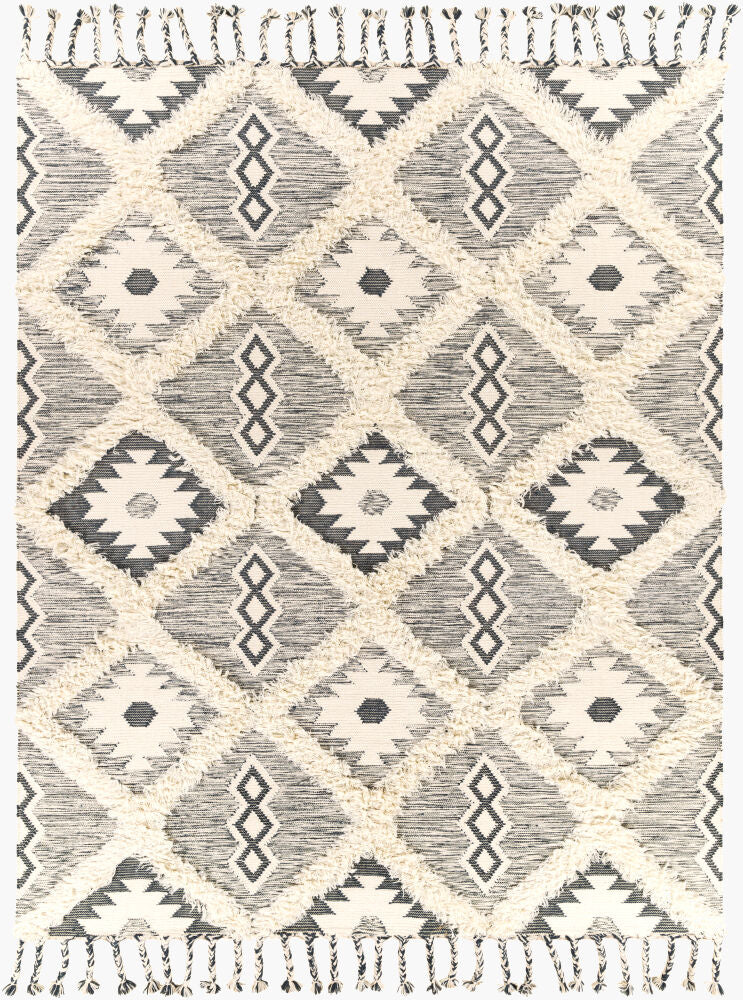 Apache Handmade Rug — Charcoal/Ivory Livabliss Area Rug