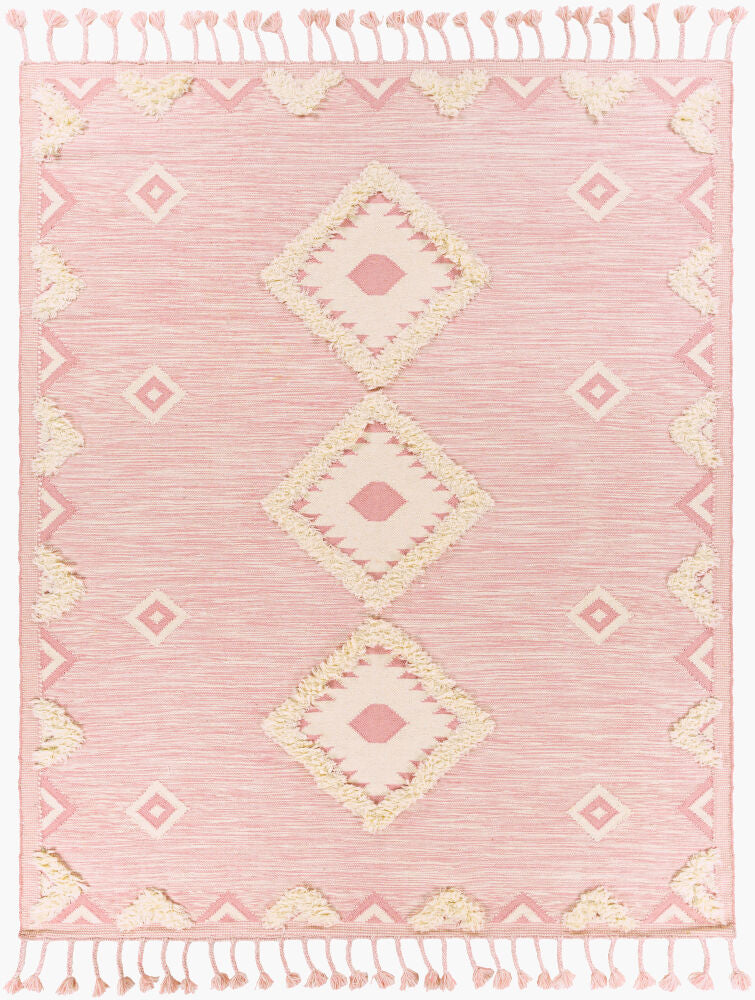 Apache Handmade Rug — Cream/Light Pink Livabliss Runner Rug