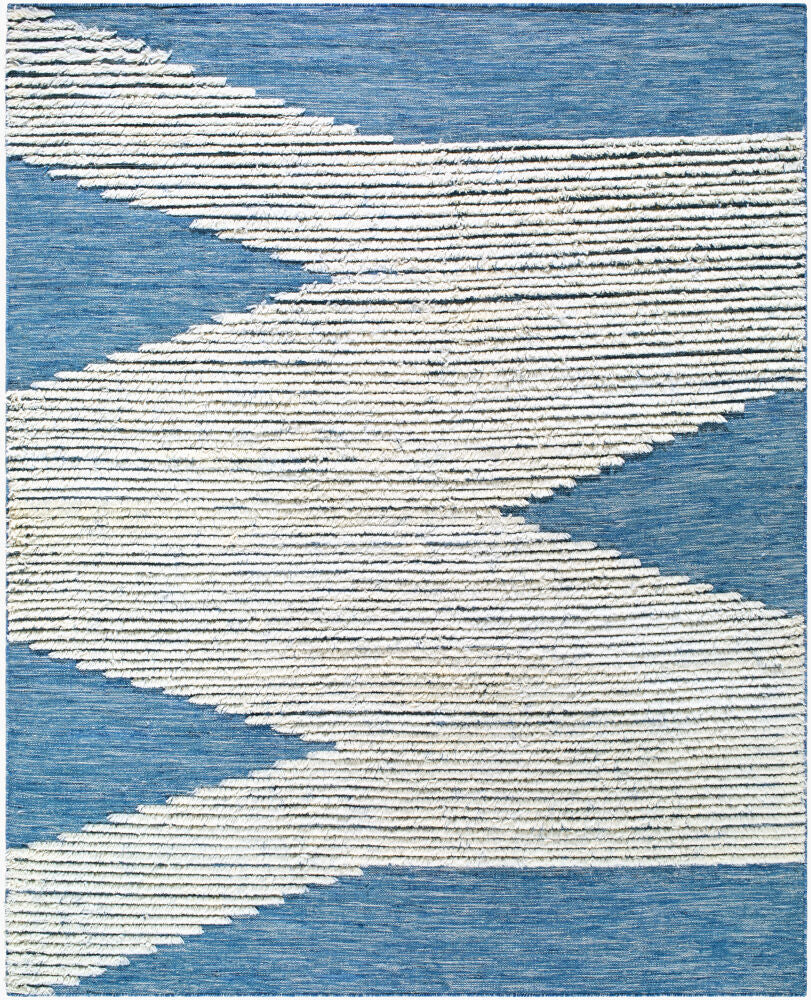 Apache Handmade Rug — Bright Blue/Cream Livabliss Area Rug