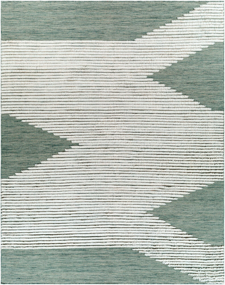 Apache Handmade Rug — Cream/Dark Green Livabliss Area Rug