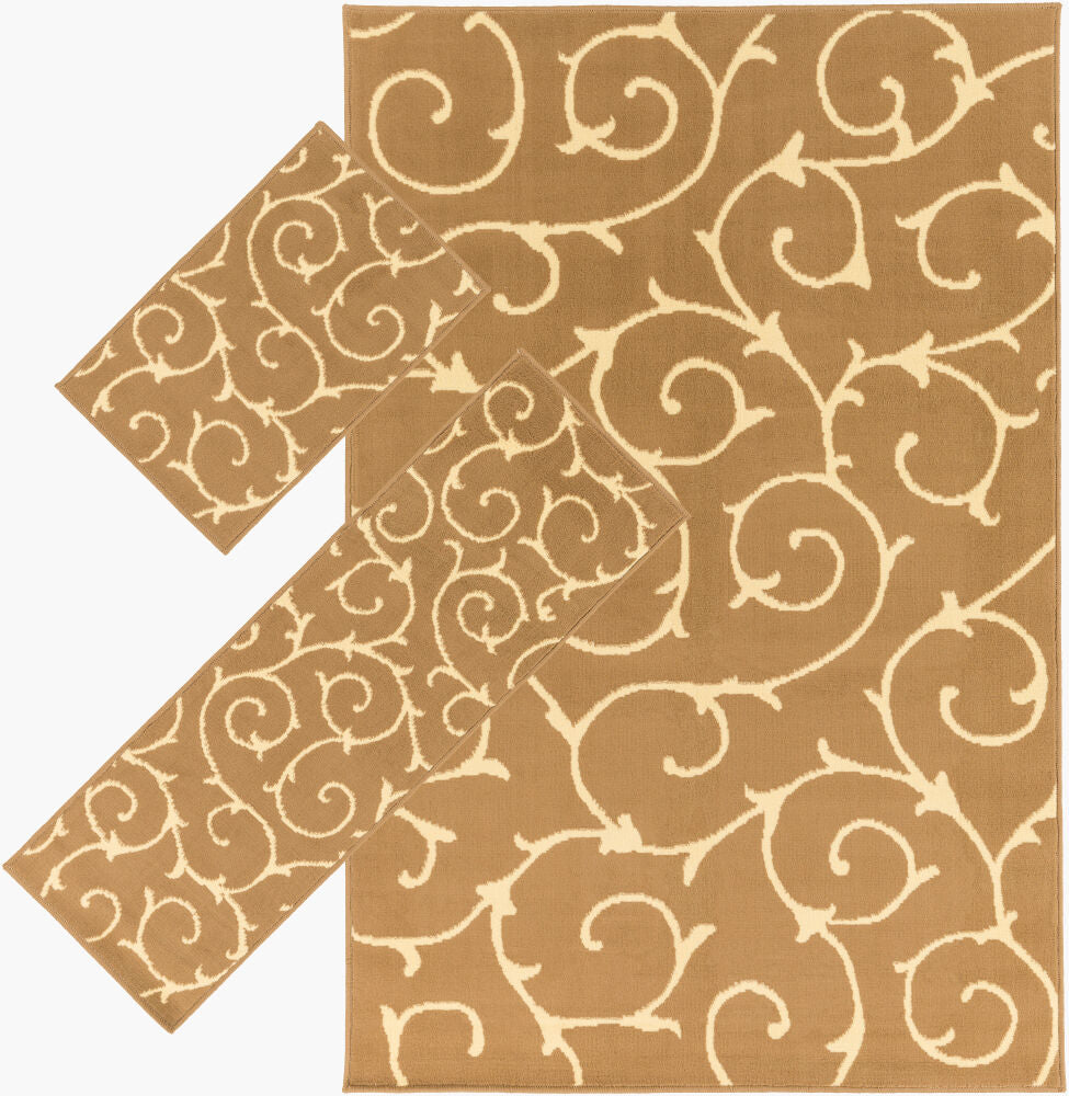 Apex Machine Woven Rug — Medium Brown/Wheat Livabliss Area Rug