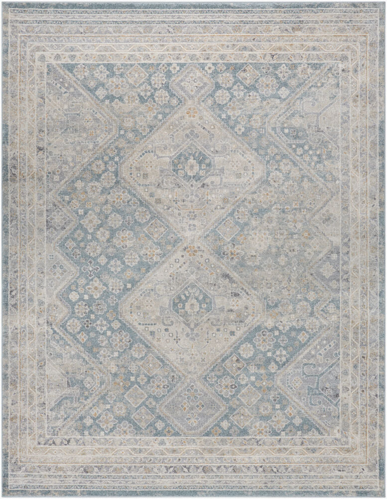 Alpharetta Machine Woven Rug — Amber/Blue Livabliss Area Rug