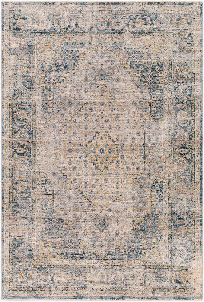 Aspendos Machine Woven Rug — Black/Charcoal Livabliss Area Rug