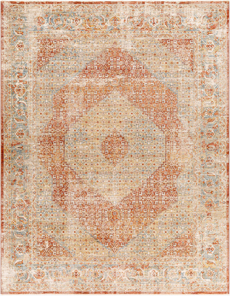 Aspendos Machine Woven Rug — Black/Burgandy Livabliss Area Rug