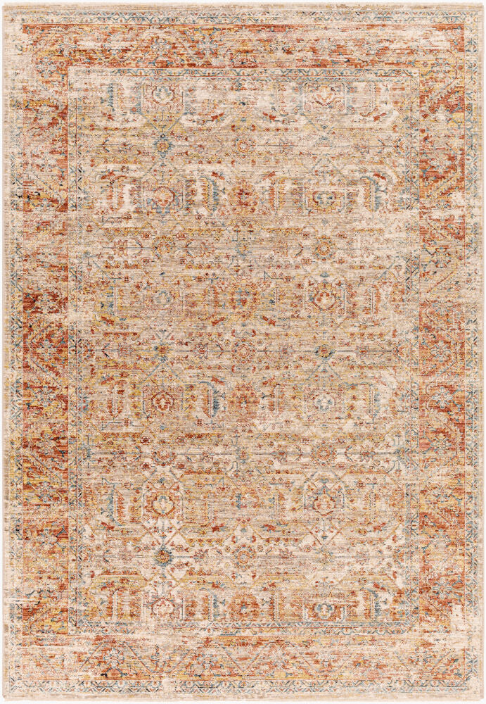 Aspendos Machine Woven Rug — Black/Burgandy Livabliss Area Rug