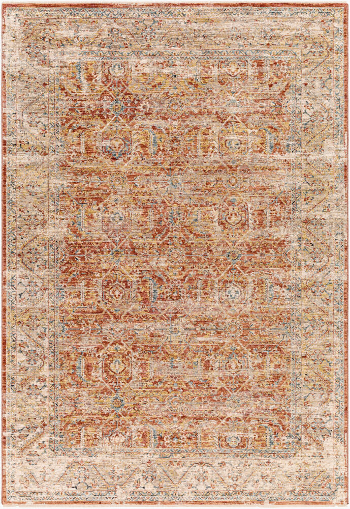 Aspendos Machine Woven Rug — Black/Burgandy Livabliss Area Rug