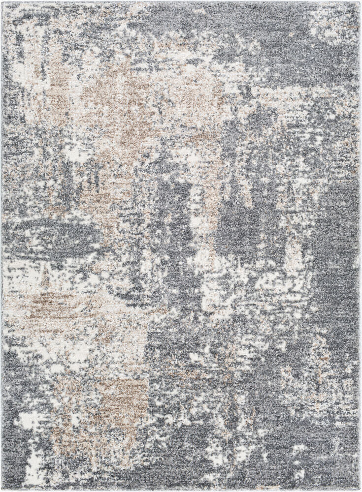 Andorra Machine Woven Rug — Beige/Charcoal Livabliss Area Rug
