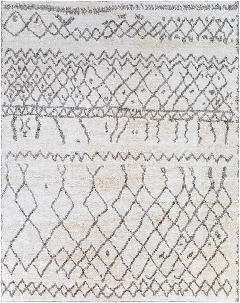 Andorra Machine Woven Rug — Beige/Charcoal Livabliss Area Rug