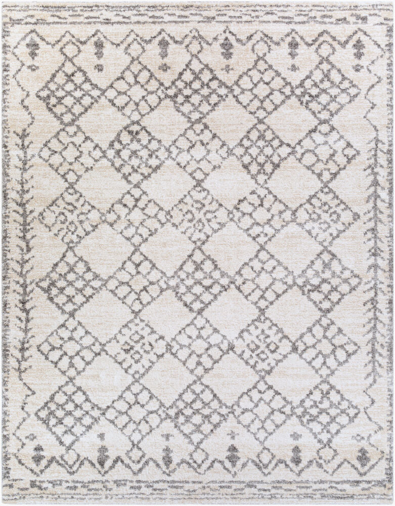 Andorra Machine Woven Rug — Beige/Charcoal Livabliss Area Rug