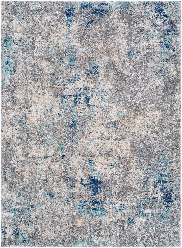 Andorra Machine Woven Rug — Aqua/Beige Livabliss Area Rug