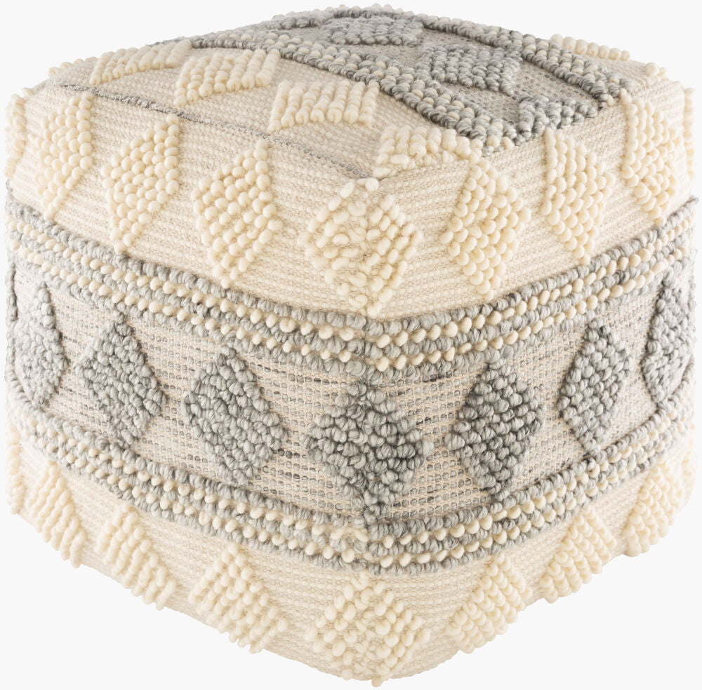 Anders Pouf — Cream/Light Beige Livabliss Pouf