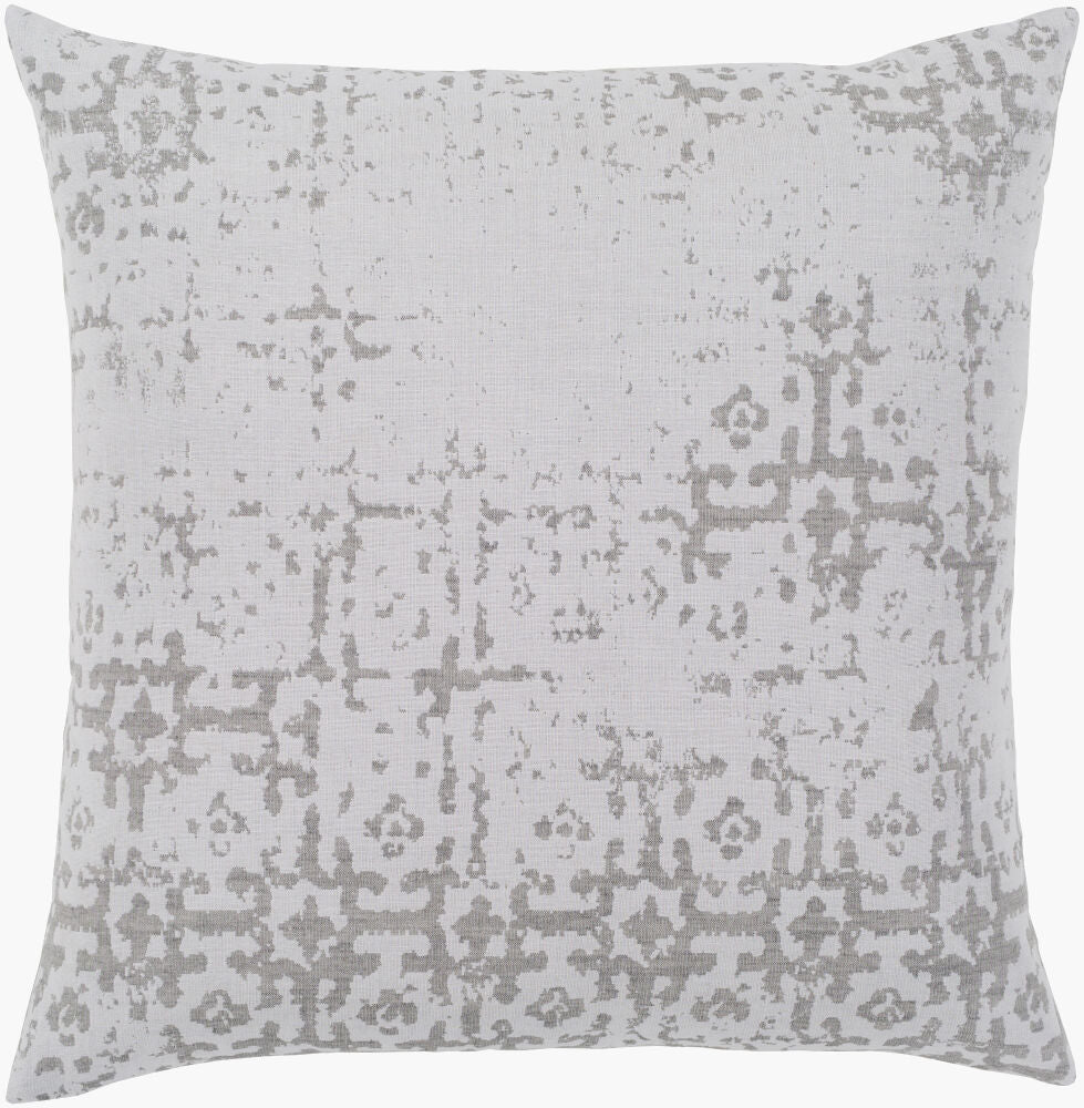 Abstraction Accent Pillow — Medium Gray/Off-White Livabliss Throw Pillow