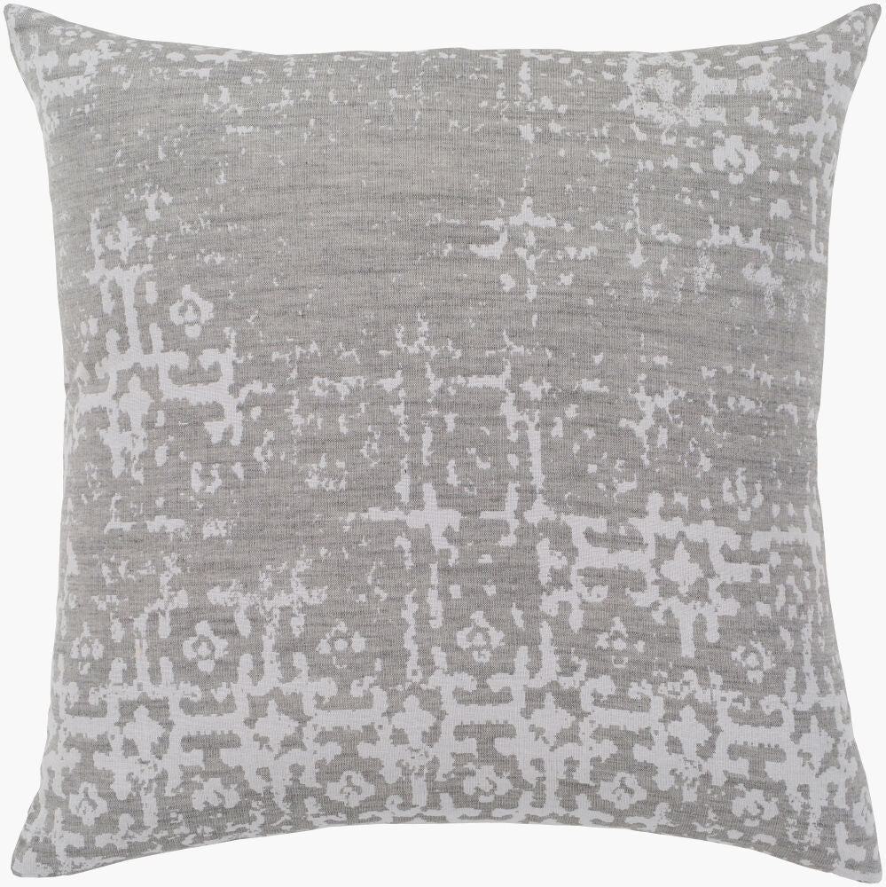 Abstraction Accent Pillow — Medium Gray/Off-White Livabliss Throw Pillow