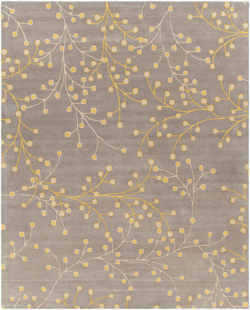 Athena Handmade Rug — Charcoal/Mustard Livabliss Area Rug
