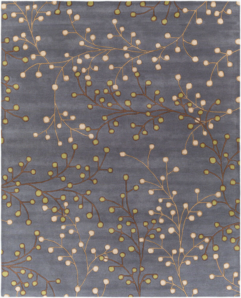 Athena Handmade Rug — Dark Brown/Denim Livabliss Area Rug