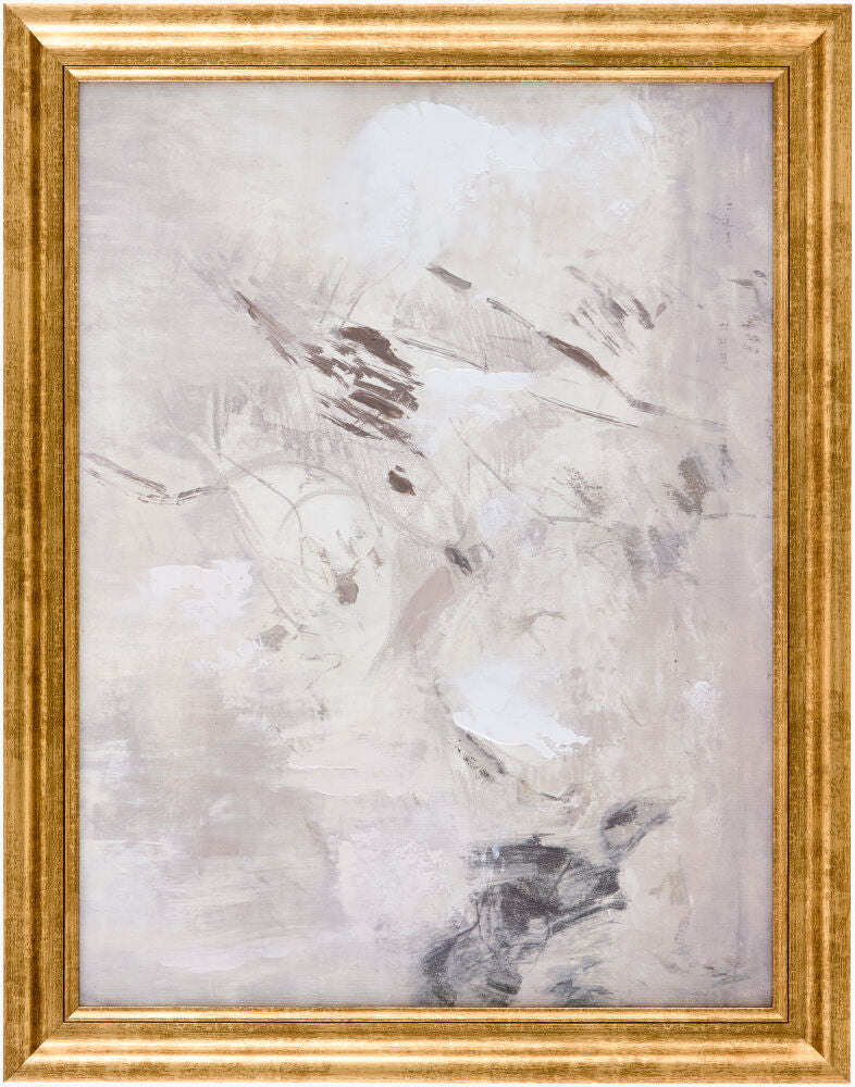 Atmosphere Framed Art — Light Gray/Metallic - Gold Livabliss Wall Art