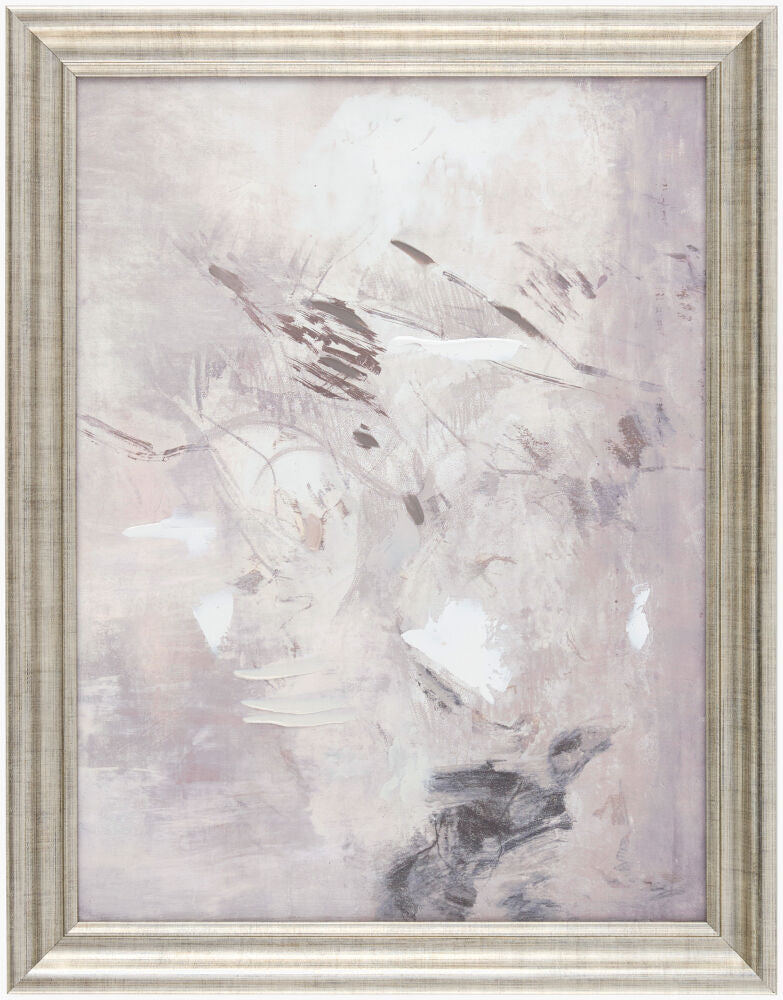 Atmosphere Framed Art — Light Gray/Metallic - Silver Livabliss Wall Art