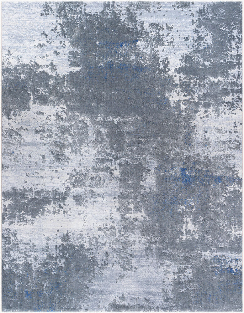 Avshar Machine Woven Rug — Charcoal/Dark Blue Livabliss Area Rug