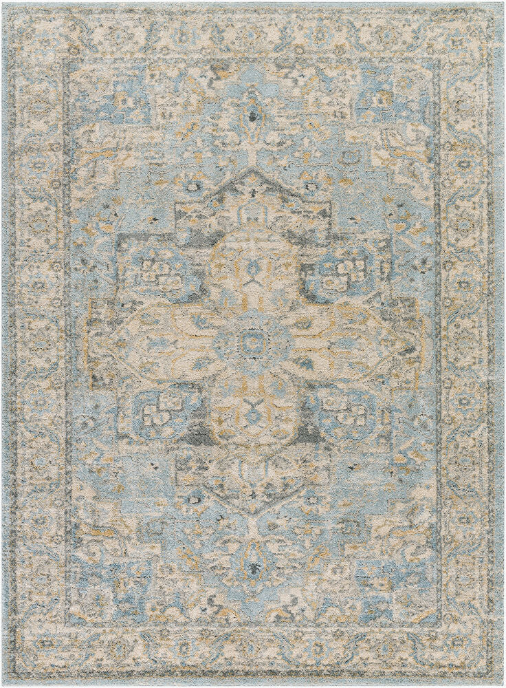 Avellino Machine Woven Rug — Deep Teal/Denim Livabliss Area Rug