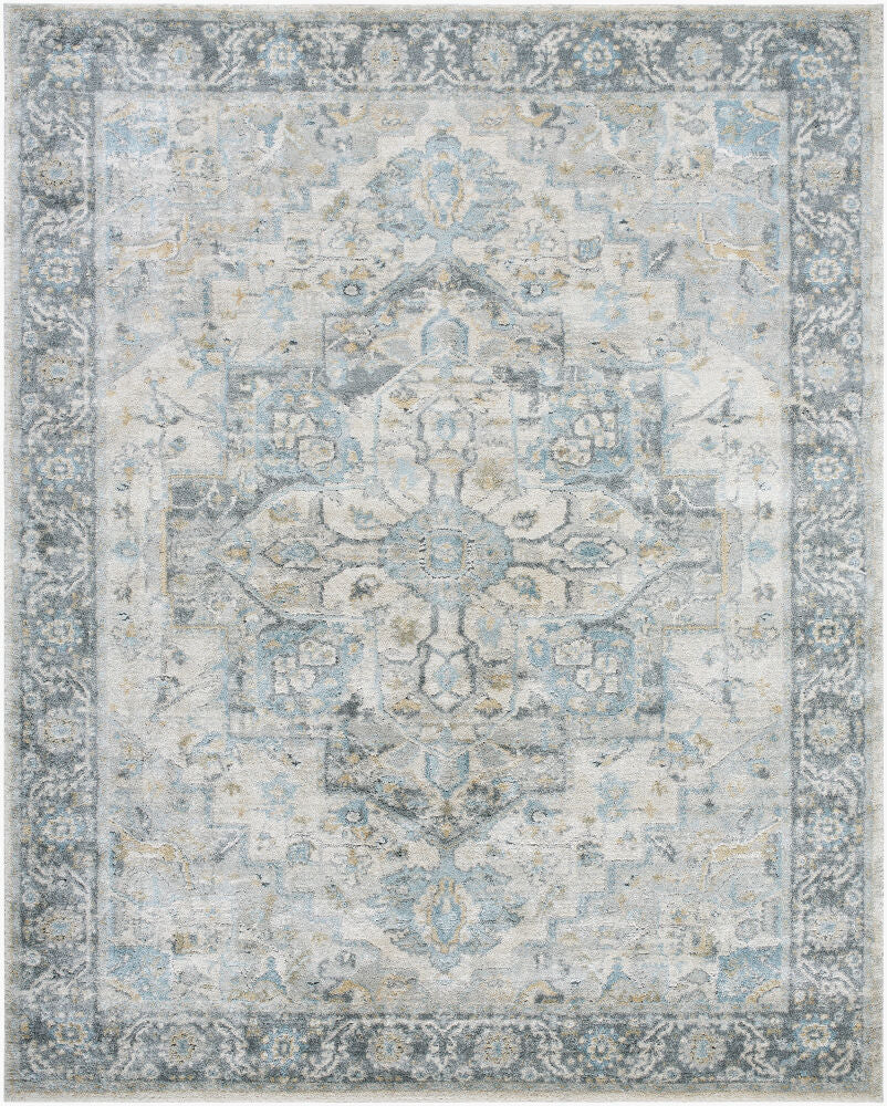 Avellino Machine Woven Rug — Deep Teal/Denim Livabliss Area Rug