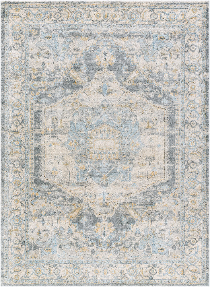 Avellino Machine Woven Rug — Deep Teal/Denim Livabliss Area Rug