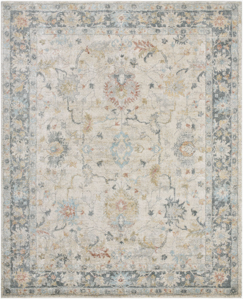Avellino Machine Woven Rug — Deep Teal/Gray Livabliss Area Rug