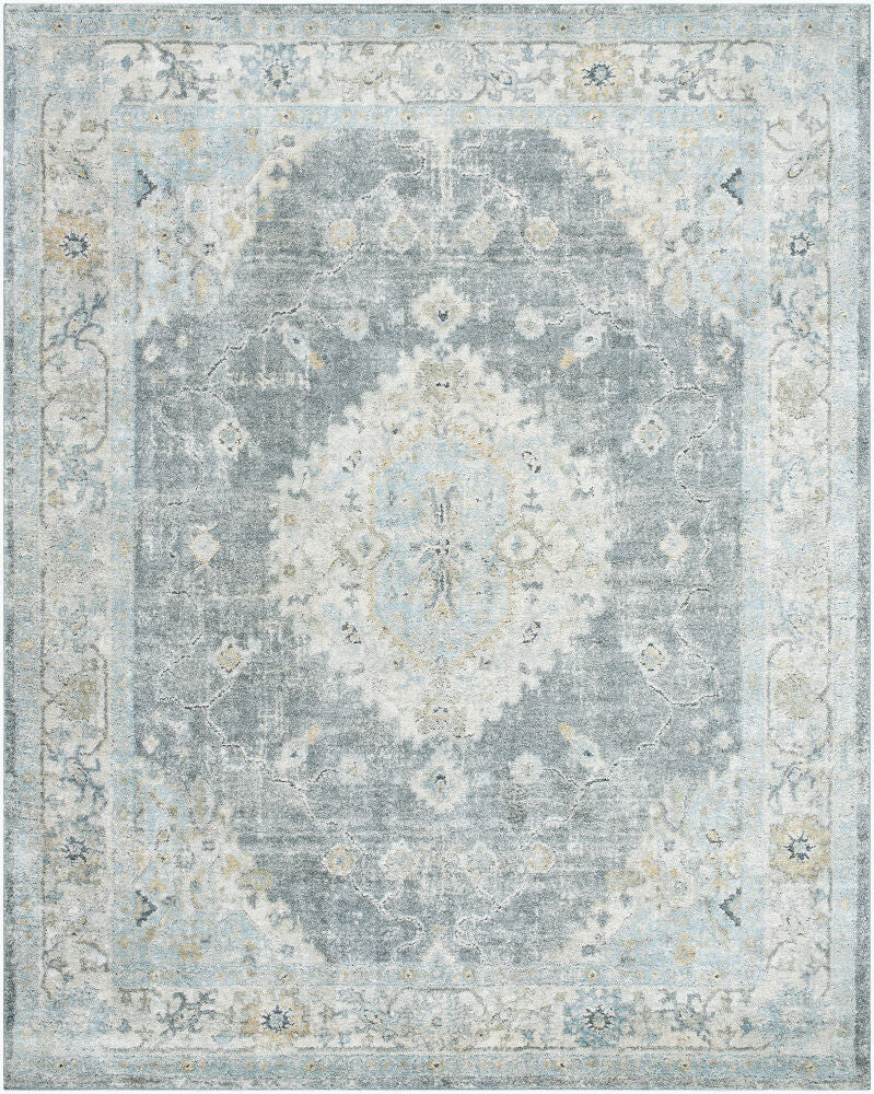 Avellino Machine Woven Rug — Deep Teal/Denim Livabliss Area Rug