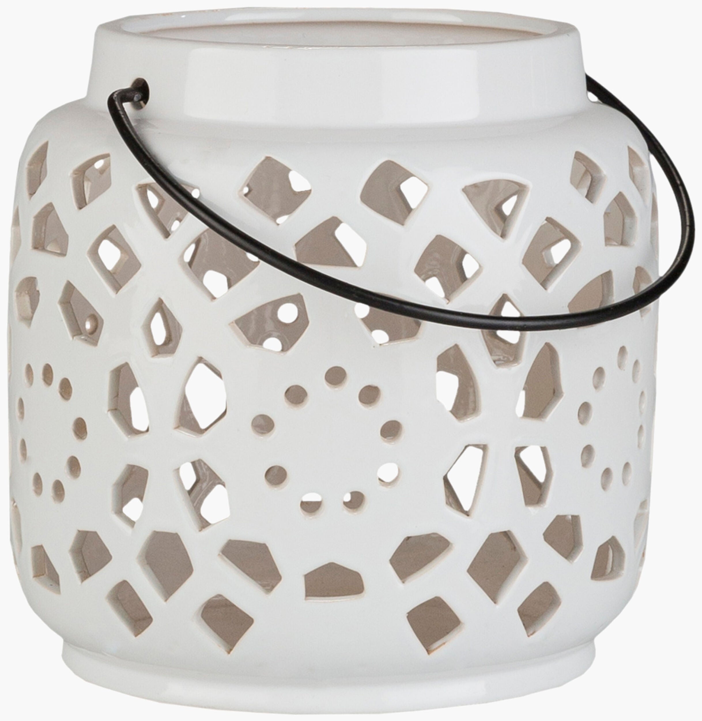 Avery Candleholder/Candle — White