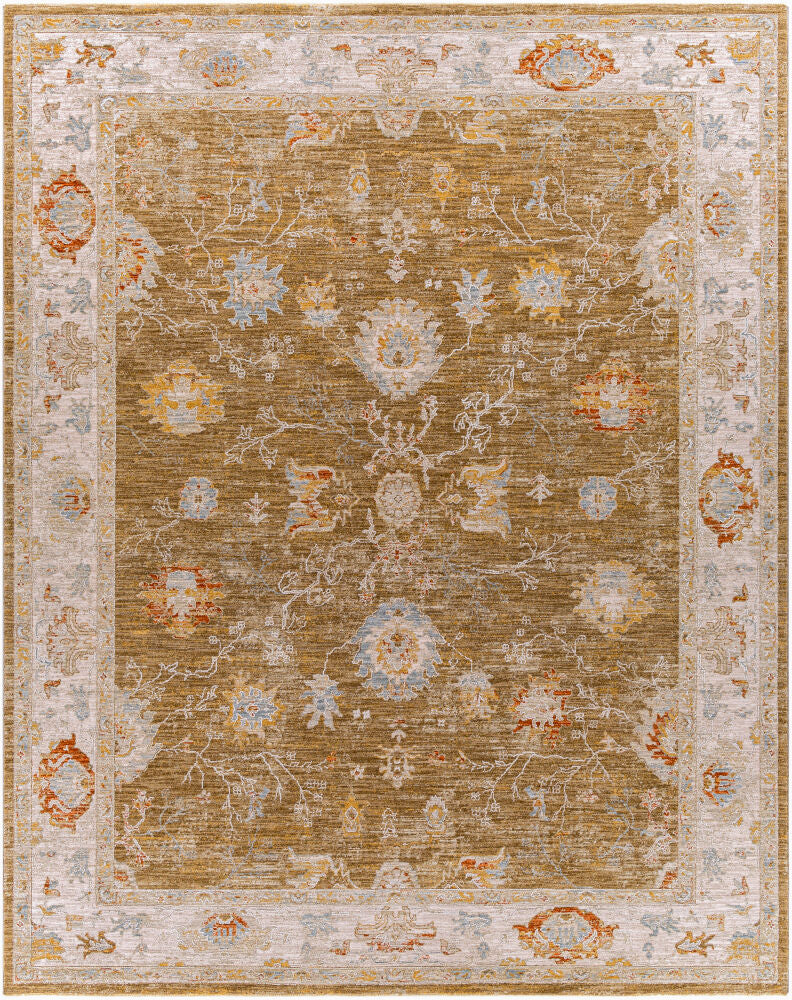Avant Garde Machine Woven Rug — Brown/Burnt Orange Livabliss Area Rug