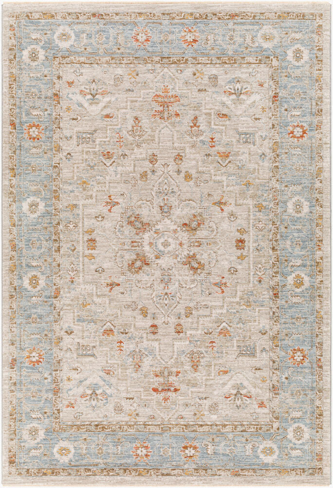 Avant Garde Machine Woven Rug — Charcoal/Denim Livabliss Area Rug