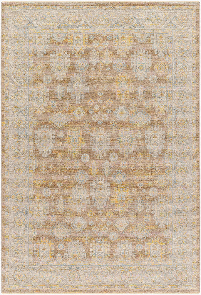 Avant Garde Machine Woven Rug — Charcoal/Dark Brown Livabliss Area Rug
