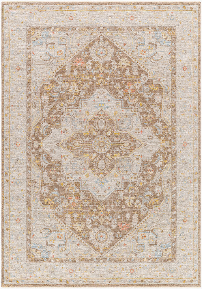 Avant Garde Machine Woven Rug — Amber/Dark Brown Livabliss Area Rug