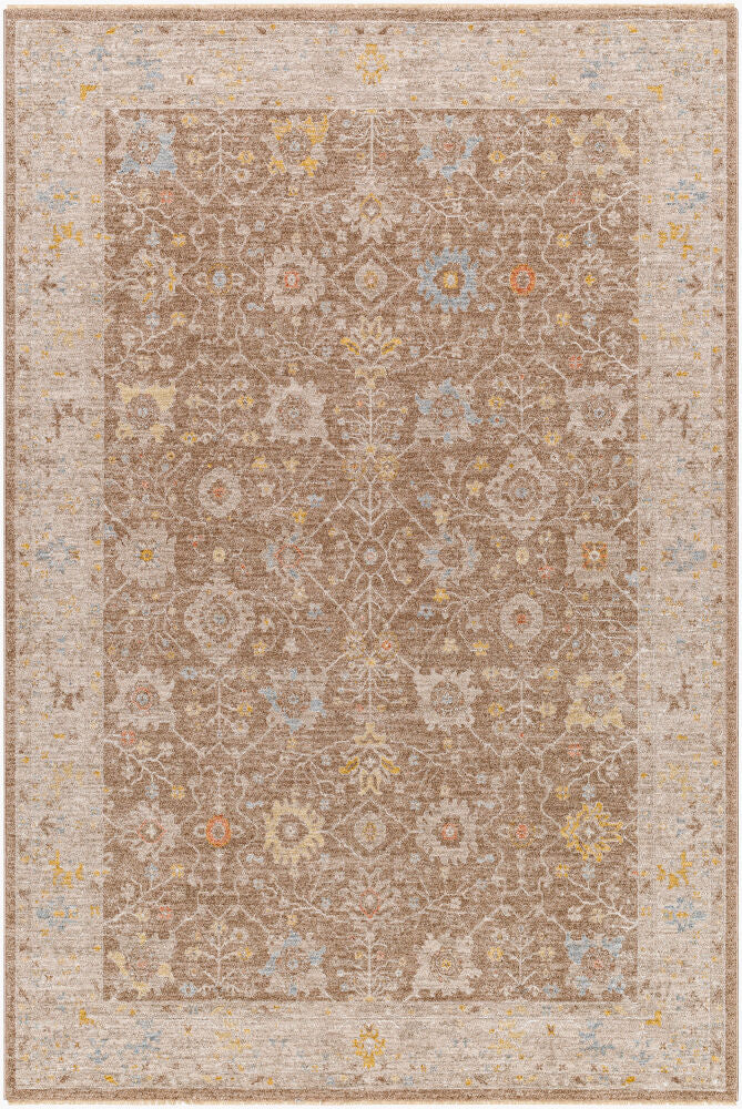 Avant Garde Machine Woven Rug — Amber/Dark Brown Livabliss Area Rug