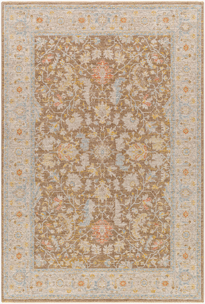 Avant Garde Machine Woven Rug — Amber/Dark Brown Livabliss Area Rug